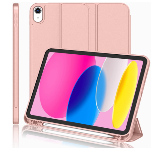 Carcasa Smart Cover Ranura Para iPad A16 11th 2025  Rosado-0