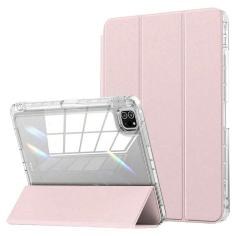 Carcasa Smart Cover Clear Para iPad Air 11 M3 2025 Rosado-0