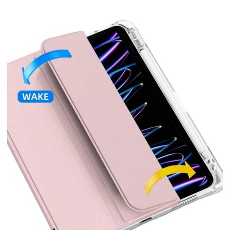 Carcasa Smart Cover Clear Para iPad Air 11 M3 2025 Rosado-3