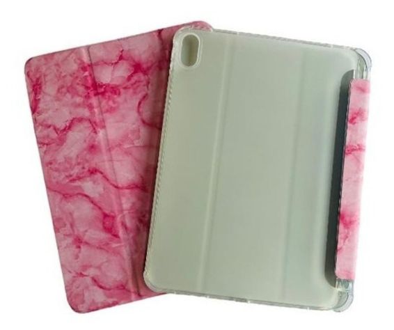 Funda Smart Cover Mármol Para iPad Air 11 M3 2025 Rosado-1