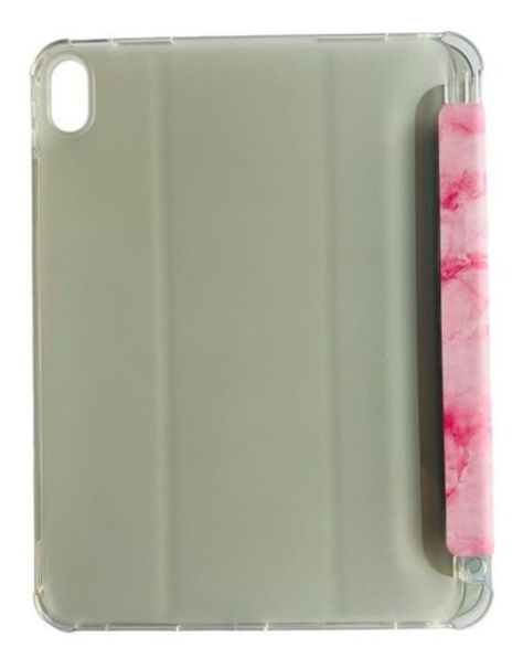 Funda Smart Cover Mármol Para iPad Air 11 M3 2025 Rosado-3