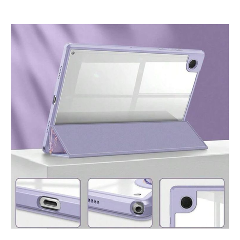 Funda Smart Cover Clear Mármol Para iPad Air 11 M3 2025 Lila-2
