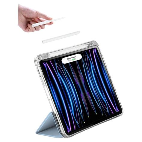 Carcasa Smart Cover Clear Para iPad Air 11 M3 2025 Azul Claro-1