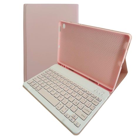 Funda Con Teclado Rosado Para Samsung S6 Lite 10.4 Español-1