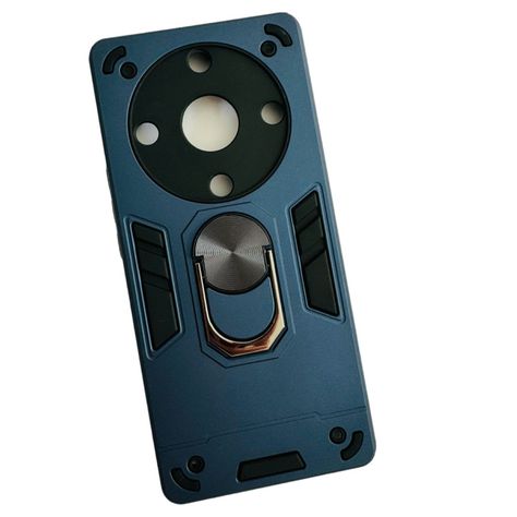 Carcasa Para Honor Magic5 Lite Anti Golpes Anillo Azul Marino-0