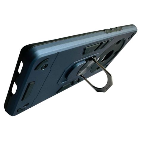 Carcasa Para Honor Magic5 Lite Anti Golpes Anillo Azul Marino-2