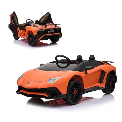 Auto A Bateria Lamborghini Aventador Av De 12V De 2 Motores Con Control Remoto-0