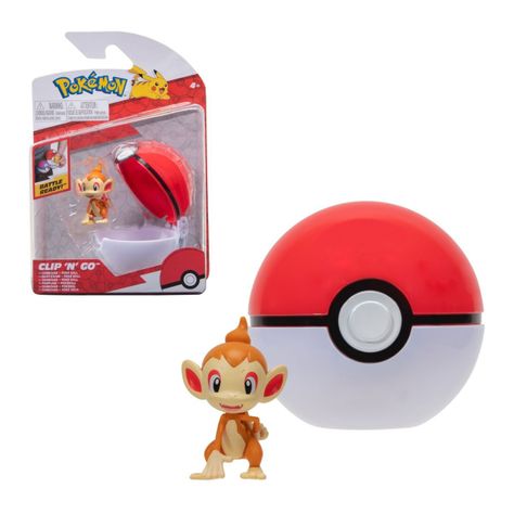 Pokebola Con Figura Pokemon - Chimchar & Poke Ball-0