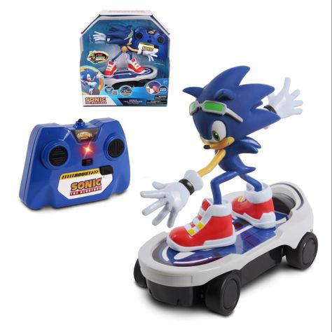 Skateboard Radio Controlado De 20 Cm Con Figura Sonic-0