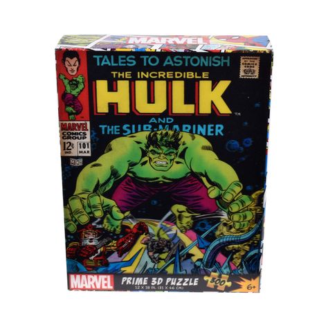 Puzzle 3D De 300 Piezas Marvel Comics Vintage - Hulk-0
