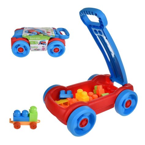 Carro Arrastre Con Pista Y 22 Bloques Infantiles-0