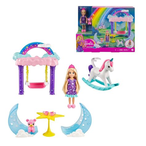 Barbie Dreamtopia Set De Juego Chelsea Mattel - Columpio Magico Con Accesorios-0