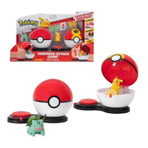 Juego Pokemon Ataque Sorpresa Pokebola - Pikachu #2 Vs Bulbasaur #3-0