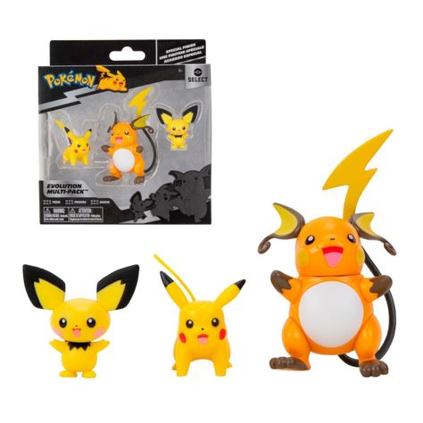 Pack Figuras Evolucion De 5 A 8 Cms Pokemon - Pichu - Pikachu & Raichu-0