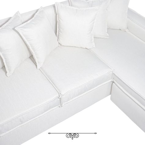Sofá Intercambiable 5 Cuerpos Baco Blanco Hueso Resorte Pocket     -2