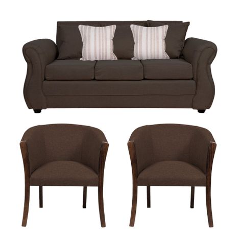 Living Facundo , cafe  tipo lino sofa mas sitiales Sitial Home-0