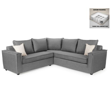 Seccional Matilda gris full comfort plus-2