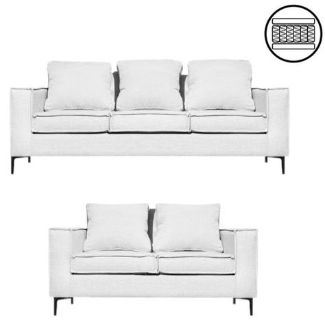 Living 32 urbano blanco  con resortes pocket-1