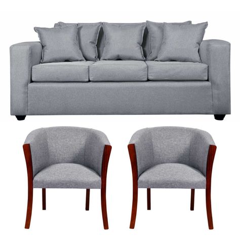 Living Kabul 311 Sofa y Sillones tipo Sitial Color Gris -0