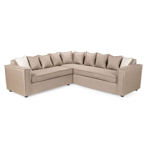 Seccional Emilia beige  con Resortes pocket full comfor-0