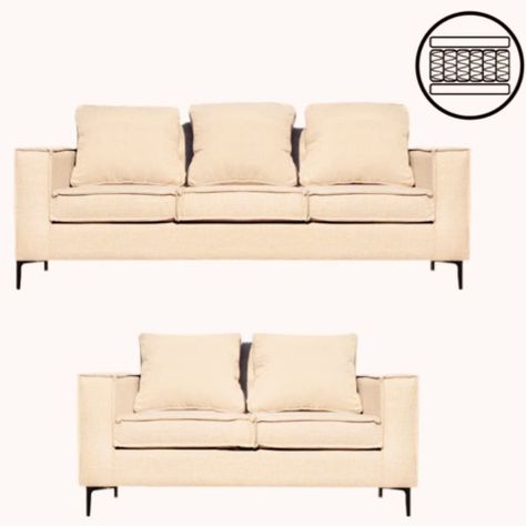 Living 32 urbano  beige con resortes pocket-1
