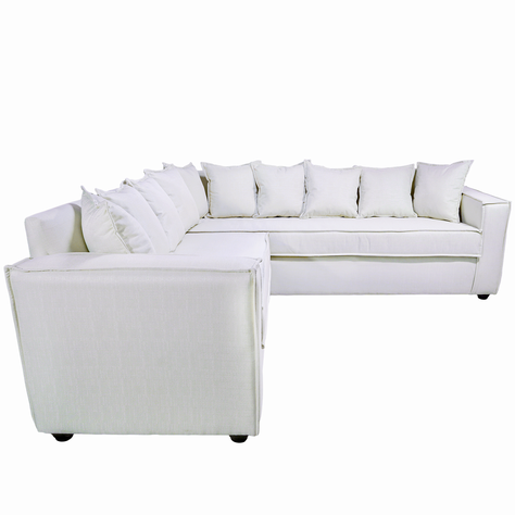 Seccional 6 Cuerpos Baco Blanco  Resortes Pocket             -0