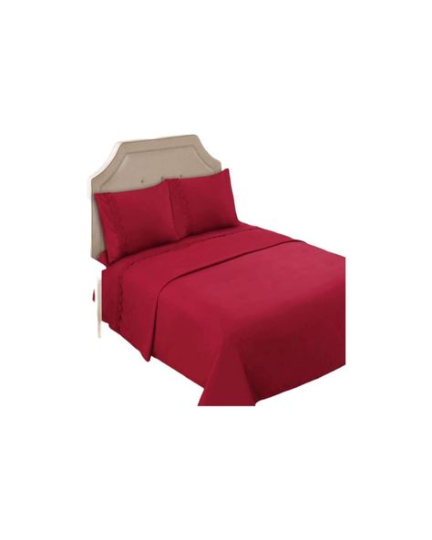 SABANAS 300 HILOS 2 PLAZA ROJO-1