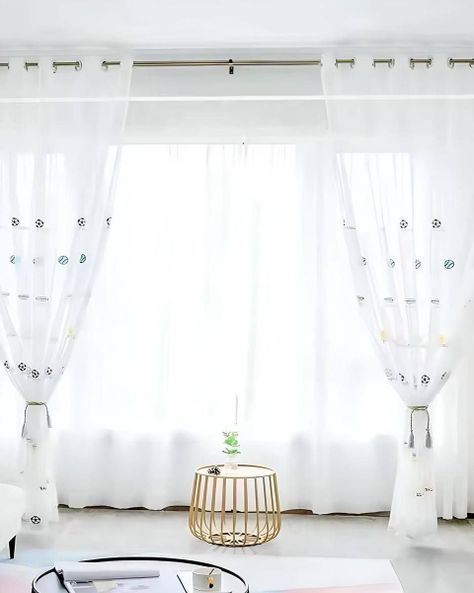 Pack de Visillo transparente con textura infantil 140x230cm v05-0