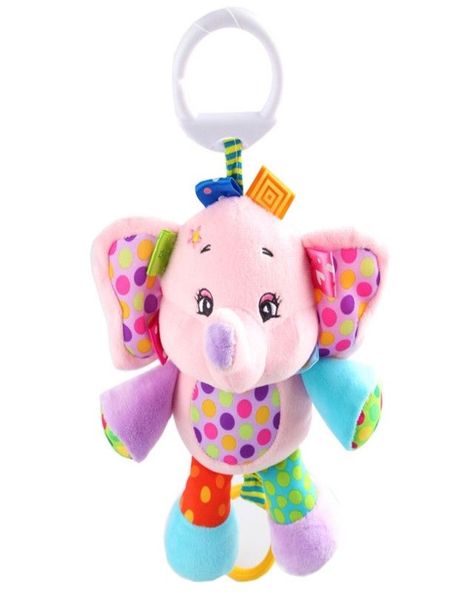 Peluche Estimulación Sensorial Bebé Con Sonajero Y Colgador S04-0