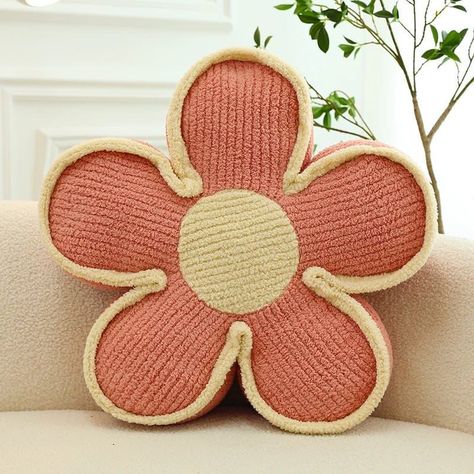 SET DE 4 COJINES DISEÑO FLOR COLOR ROSADO-0