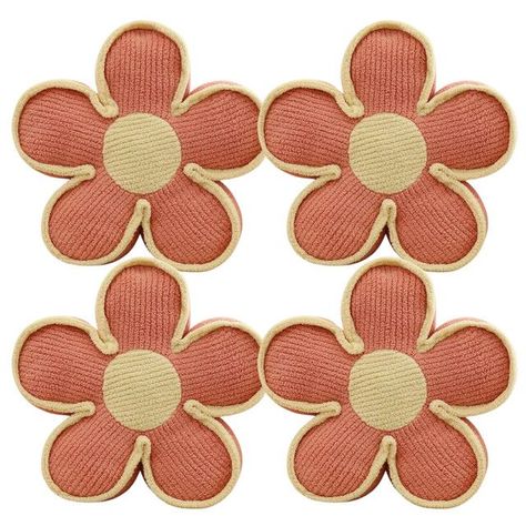 SET DE 4 COJINES DISEÑO FLOR COLOR ROSADO-2
