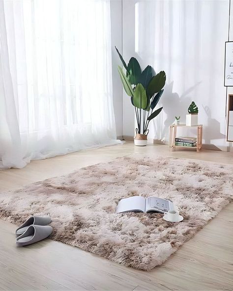 Alfombra peluda Suave 200 x 300 cm Primera Calidad Beige Jaspeado-2