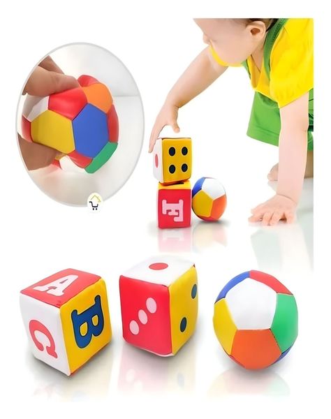 Juguete didáctico Pelota y Dados de Esponja 3 pcs 28n3-3