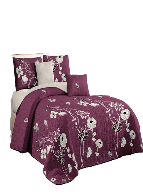 Cobertor Quilt De Verano Reversibles 1,5 Plaza-0