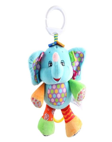 Peluche Estimulación Sensorial Bebé Con Sonajero Y Colgador S05-0
