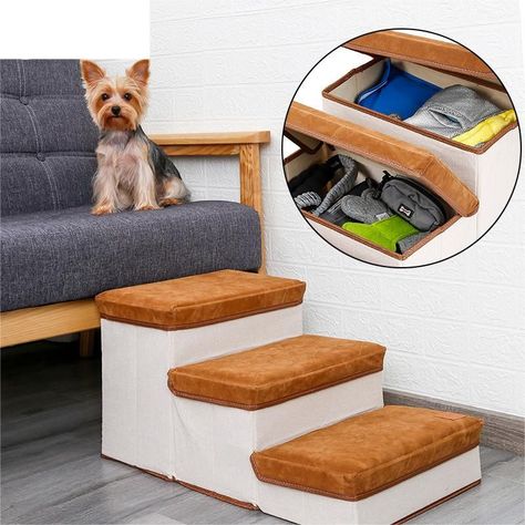 Escalera Para Perros Y Gatos Con Estantes Guardadores-1