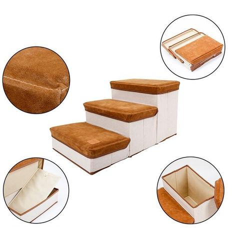 Escalera Para Perros Y Gatos Con Estantes Guardadores-3