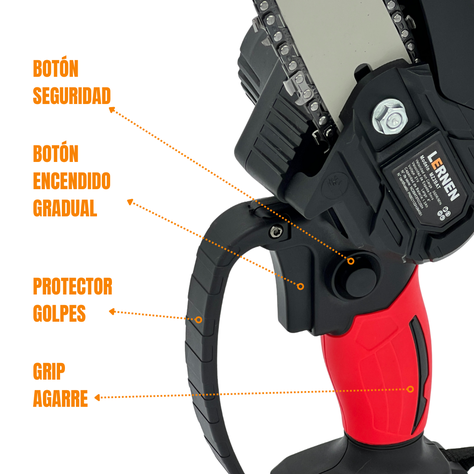Motosierra Podadora Eléctrica 6 Pulgadas + 2 Baterías-2