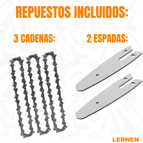 Motosierra Podadora Eléctrica 6 Pulgadas + 2 Baterías-5