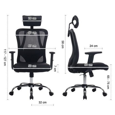 Silla De Oficina Ejecutiva Pro Con Apoya Brazos Ajustables-4
