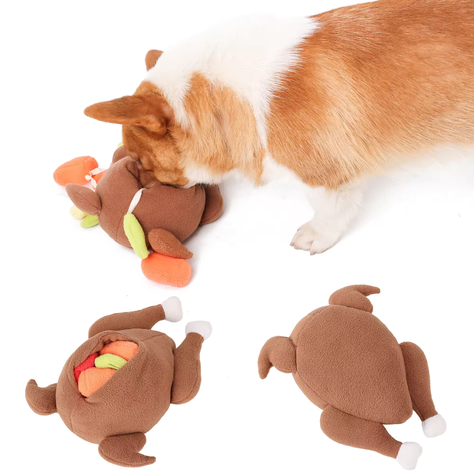 Juguete de peluche interactivo para mascotas – Pollo-0