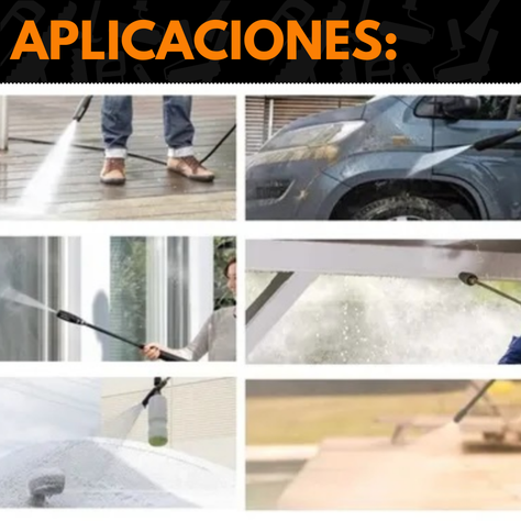 Hidrolavadora 1600w Con Jabonera Espumador 120bar 5.5 L/min-4