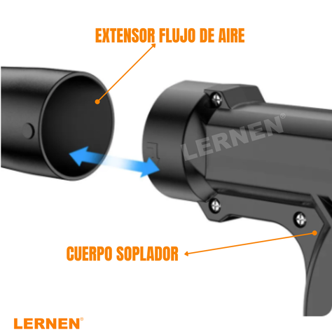 Sopladora Aspiradora Lernen Inalámbrica Con 2 Baterías-6