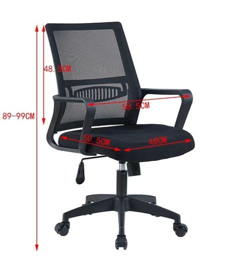 Silla De Oficina Ejecutiva Altura Ajustable Con Apoya Brazos-3