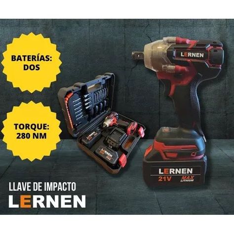 Llave de Impacto 1/2 Con 2 Baterías Y Accesorios-1