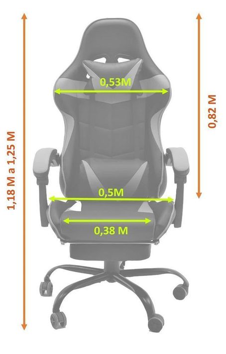 Silla Gamer Reclinable Con Apoya Pies-2