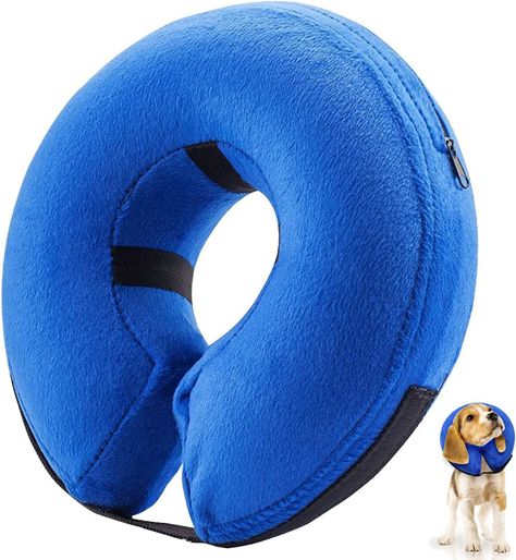 Collar Inflable Isabelino Anti Mordida Perros Gato-0