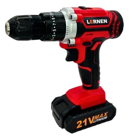Taladro Percutor Destornillador Inalámbrico 21v + 2 Baterías-4