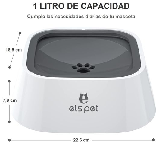 Plato Bebedero Antiderrame De Agua Mascotas - Perros Y Gatos-1