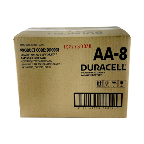 Caja 384 Pilas Doble AA Duracell - Pack de 8 -1
